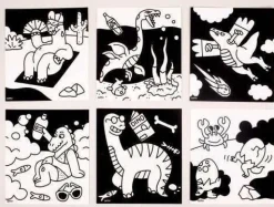 Omy Lámina de Terciopelo Dinos ·*Niños Juegos De Viaje