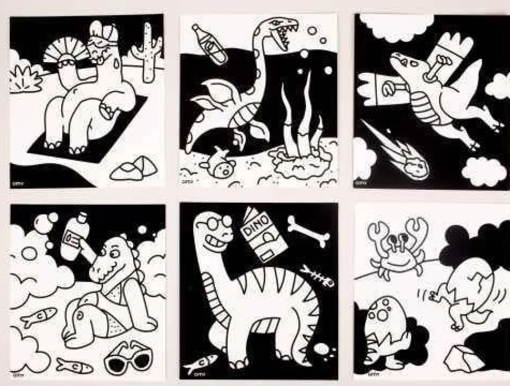 Omy Lámina de Terciopelo Dinos ·*Niños Juegos De Viaje