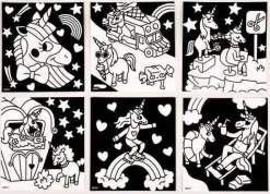Omy Lámina de Terciopelo Unicornio ·*Niños Juegos De Viaje