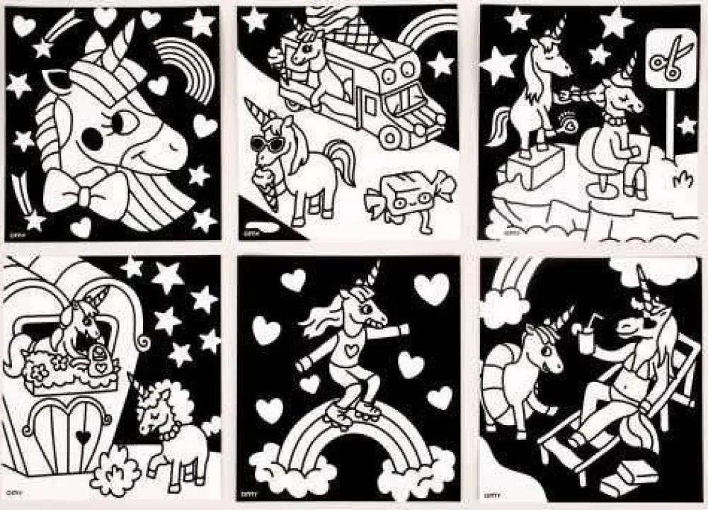 Omy Lámina de Terciopelo Unicornio ·*Niños Juegos De Viaje