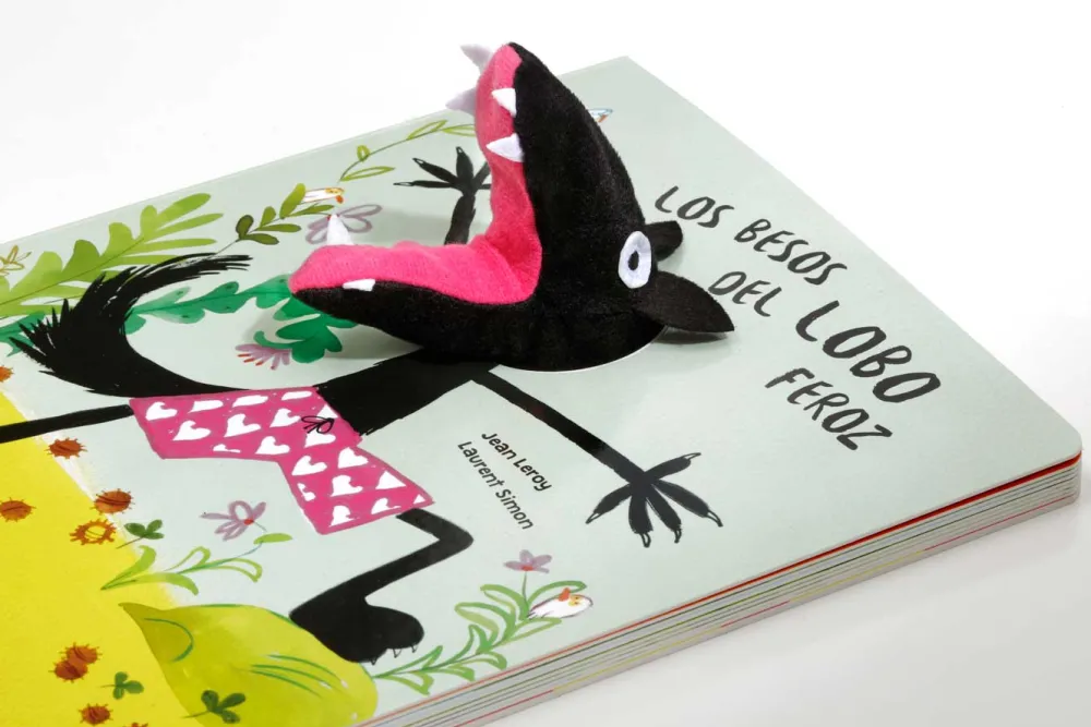 Edelvives Los besos del lobo feroz*Niños Libros De Texturas Para Bebés|Libros Con Muñeco