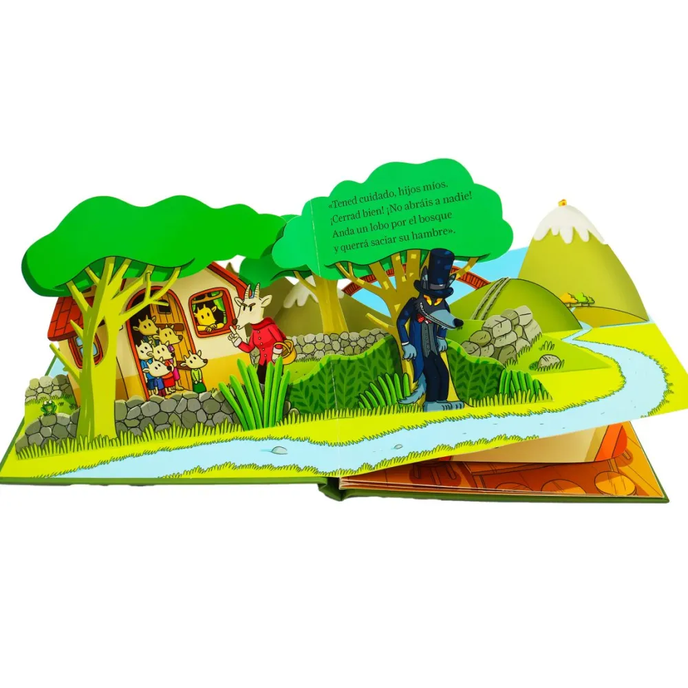 Combel Los siete cabritillos y el lobo (pop-up)* Libros Pop-Up|Álbumes Ilustrados Infantiles