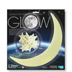 4M Luna y Estrellas Brillantes en la Oscuridad ·*Niños Juguetes Stem