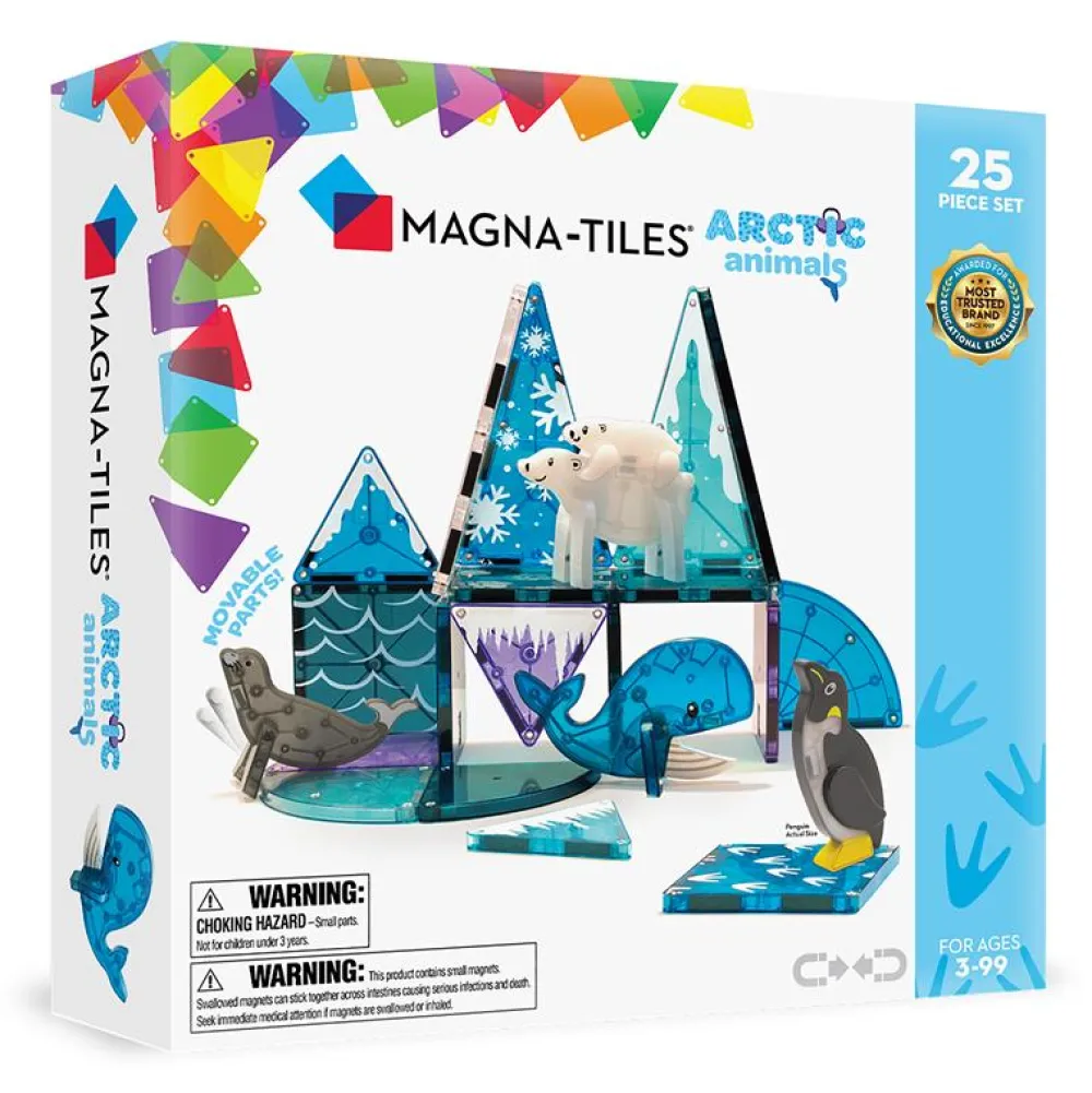 Magna Tiles Magna-T Artic Animals Set 25 piezas*Niños Construcciones Magnéticas