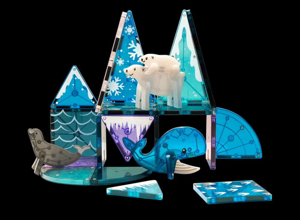 Magna Tiles Magna-T Artic Animals Set 25 piezas*Niños Construcciones Magnéticas