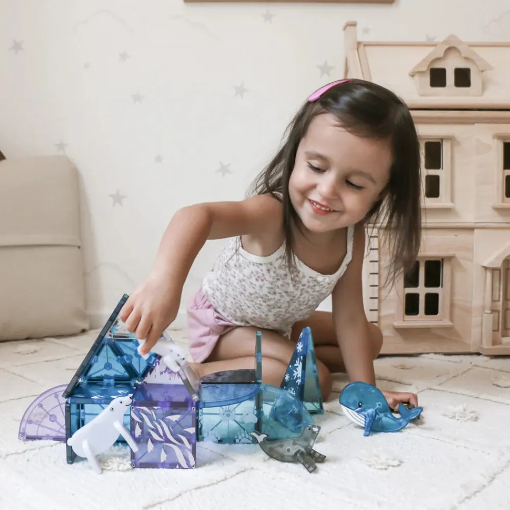 Magna Tiles Magna-T Artic Animals Set 25 piezas*Niños Construcciones Magnéticas
