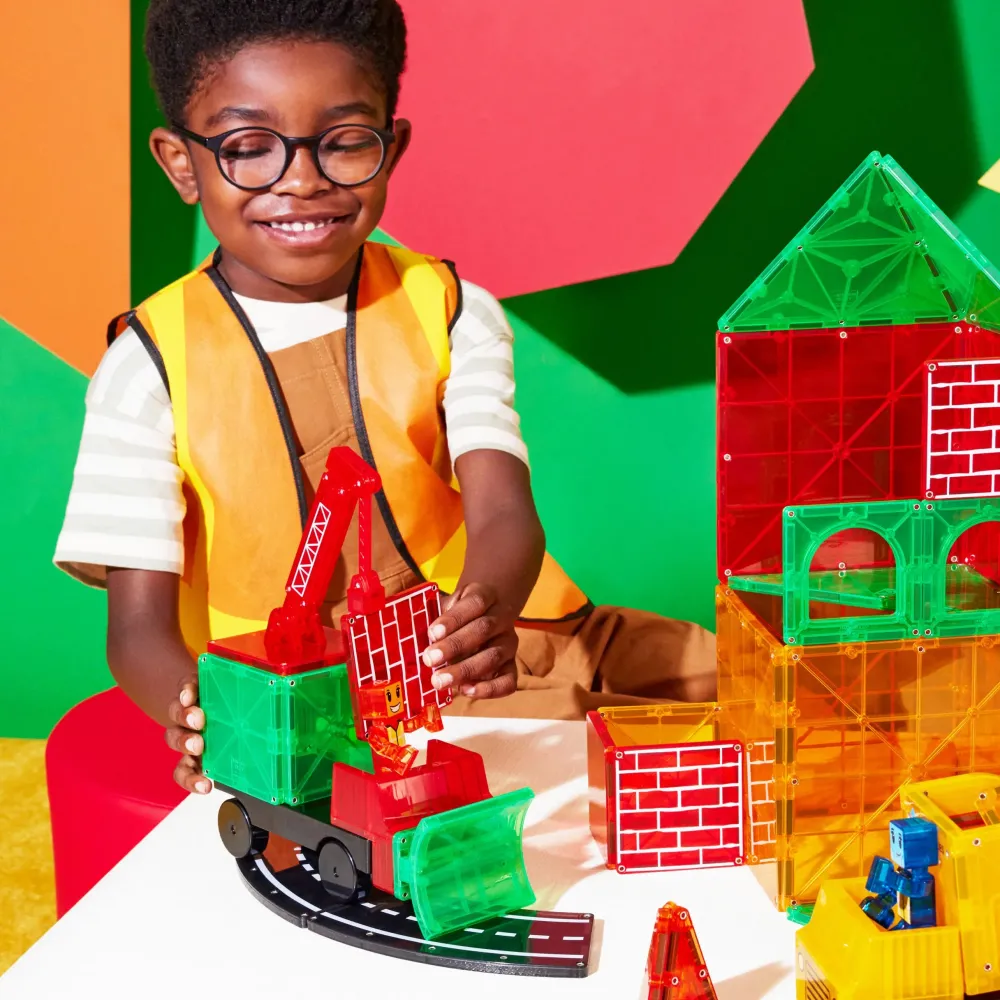 Magna Tiles Magna-T Builder XL Set 50 piezas*Niños Construcciones Magnéticas