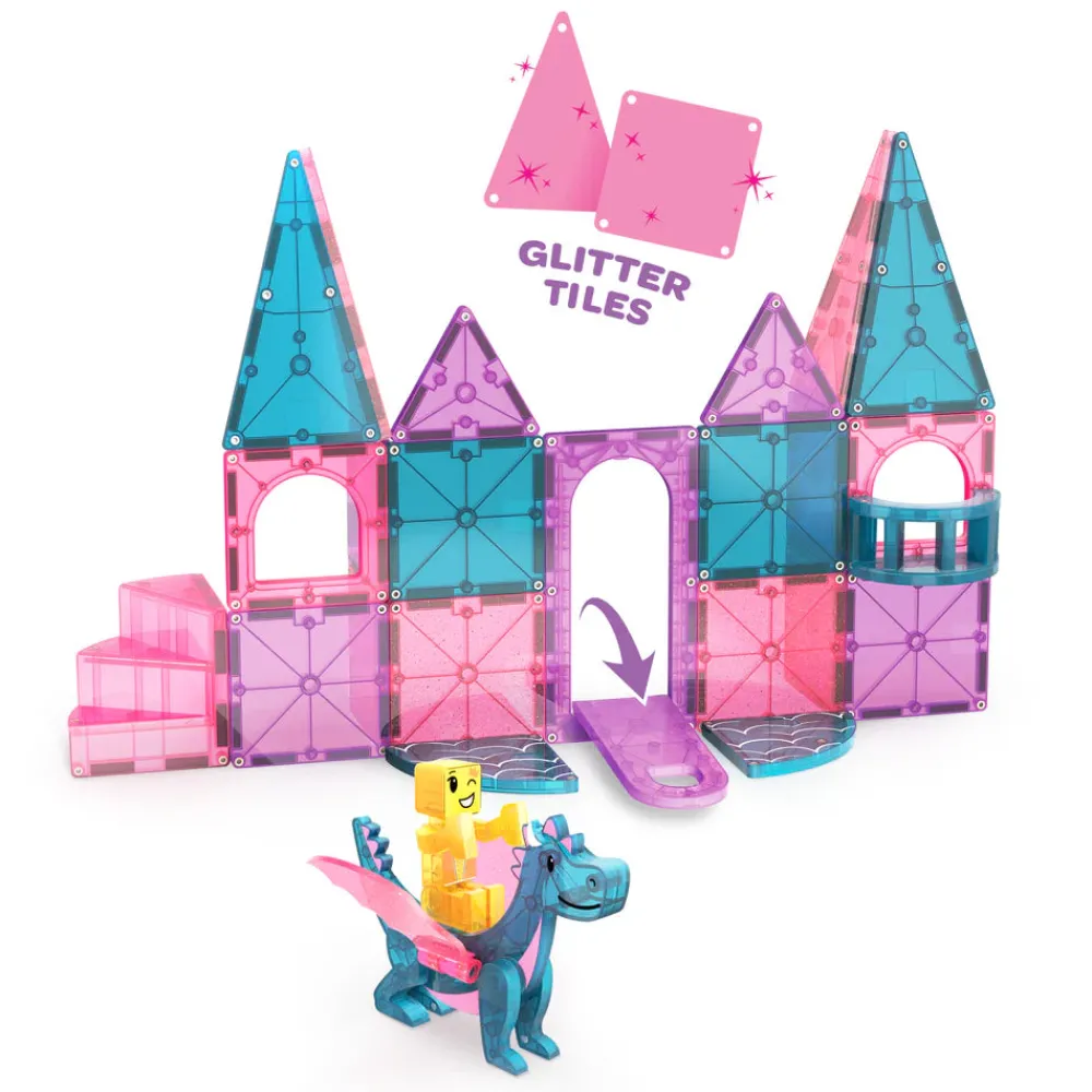Magna Tiles Magna-T Castle Set 25 piezas*Niños Construcciones Magnéticas