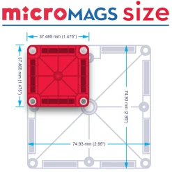 Magna Tiles Magna-T Combo + MicroMags Set 20 piezas*Niños Construcciones Magnéticas