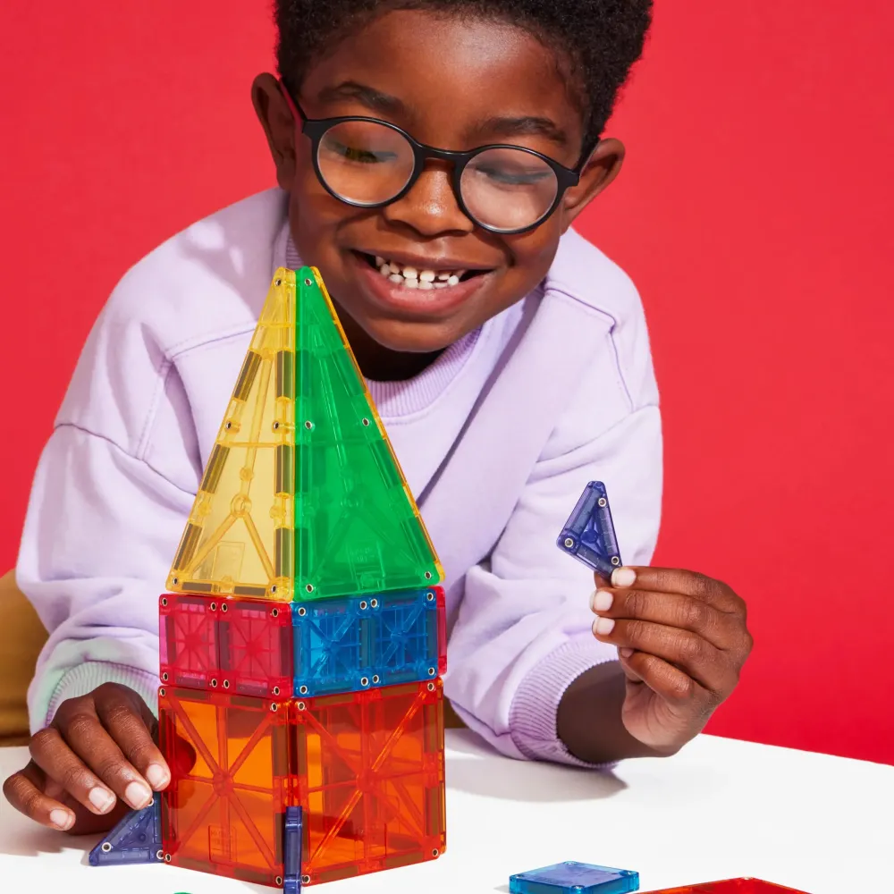 Magna Tiles Magna-T Combo + MicroMags Set 20 piezas*Niños Construcciones Magnéticas