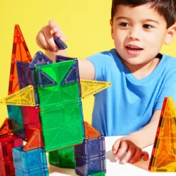 Magna Tiles Magna-T Combo + MicroMags Set 62 piezas*Niños Construcciones Magnéticas