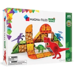 Magna Tiles Magna-T Dino World Set 40 piezas*Niños Construcciones Magnéticas