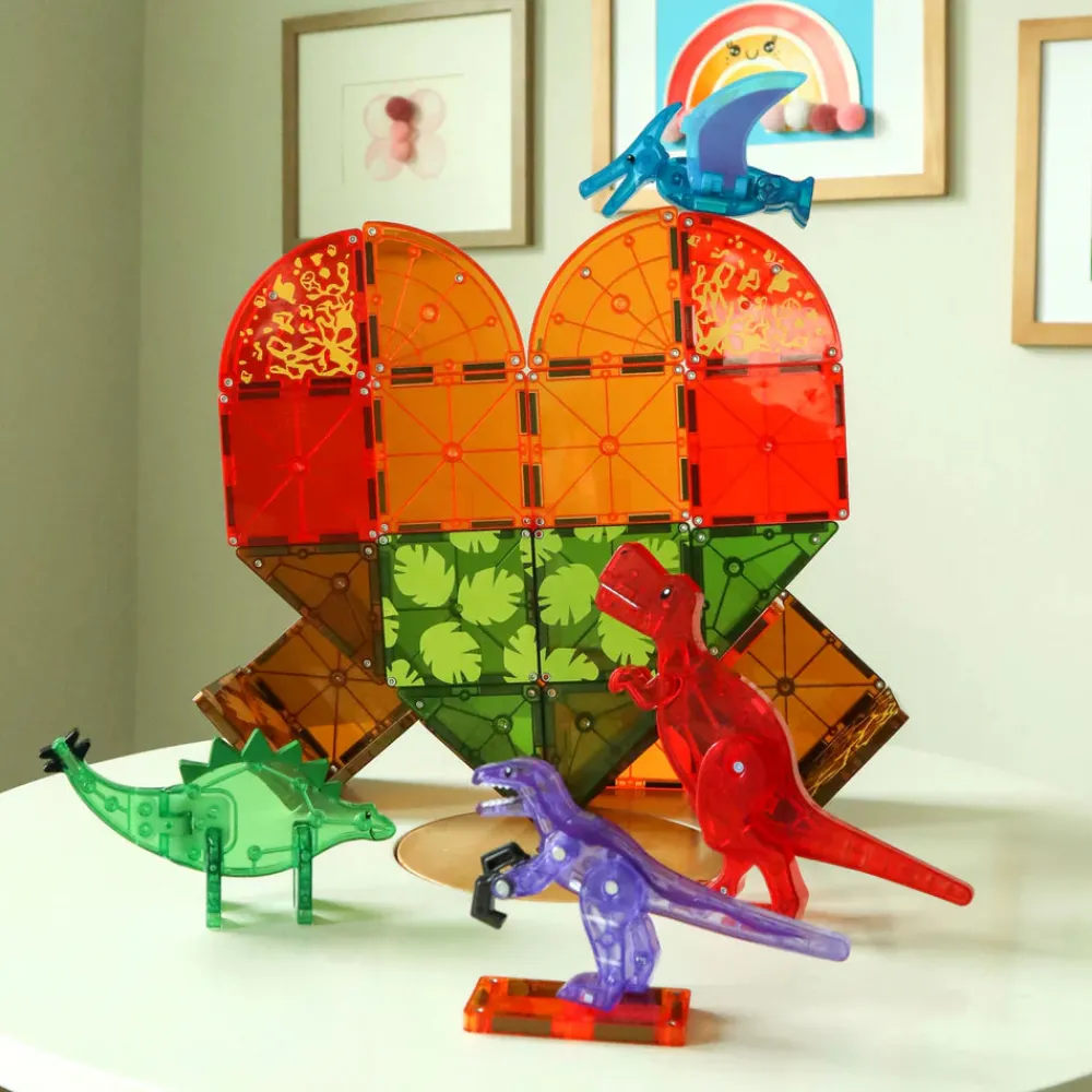 Magna Tiles Magna-T Dino World Set 40 piezas*Niños Construcciones Magnéticas