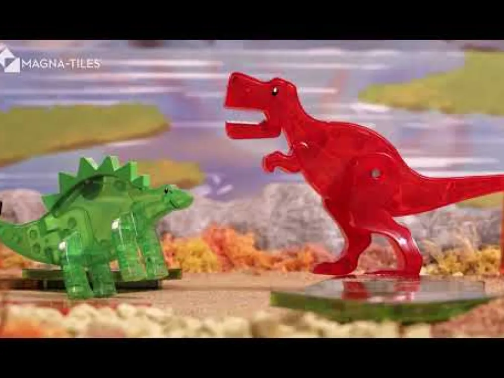 Magna Tiles Magna-T Dino World Set 40 piezas*Niños Construcciones Magnéticas