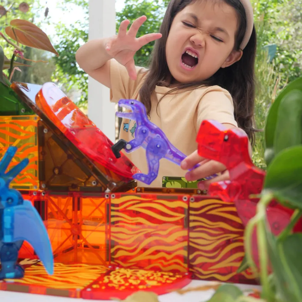 Magna Tiles Magna-T Dino World Set 40 piezas*Niños Construcciones Magnéticas