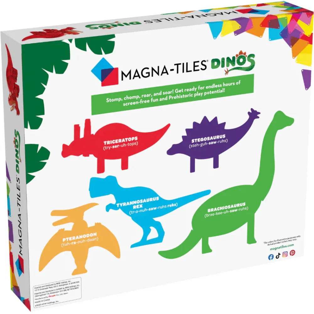 Magna Tiles Magna-T Dino World Set 5 piezas*Niños Construcciones Magnéticas