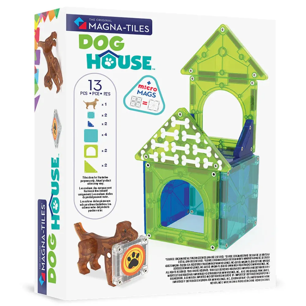 Magna Tiles Magna-T Dog House 13 piezas*Niños Construcciones Magnéticas