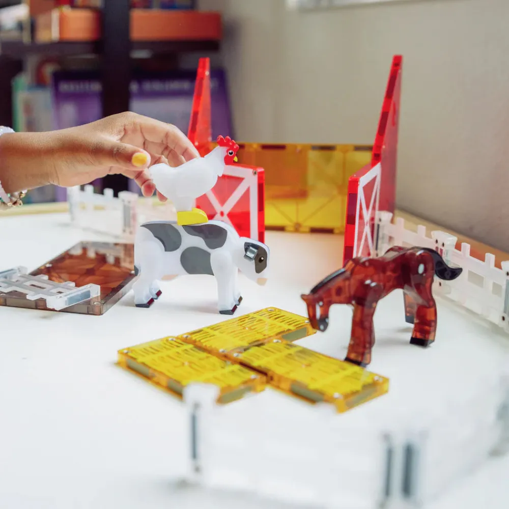 Magna Tiles Magna-T Farm Animals Set 25 piezas*Niños Construcciones Magnéticas