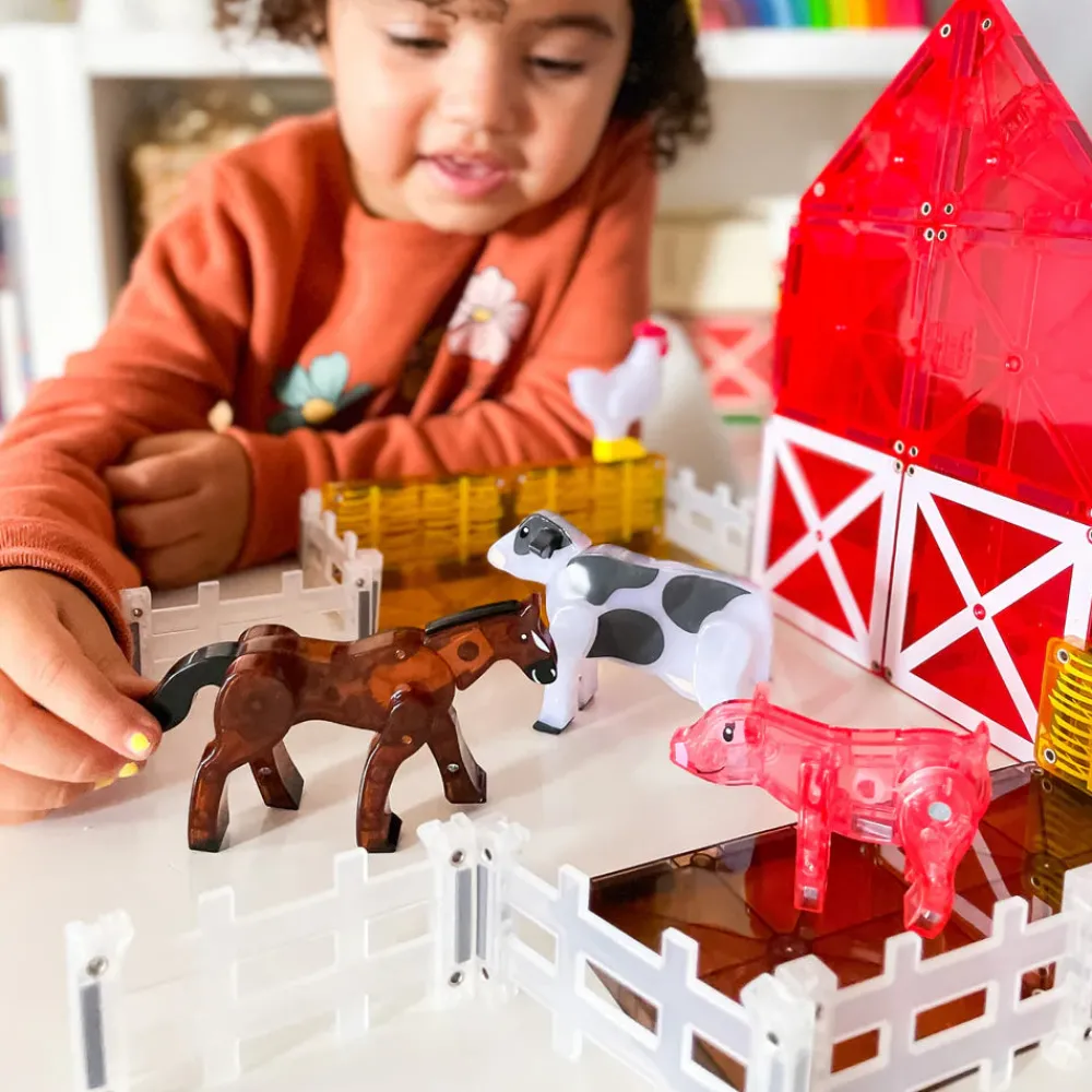 Magna Tiles Magna-T Farm Animals Set 25 piezas*Niños Construcciones Magnéticas