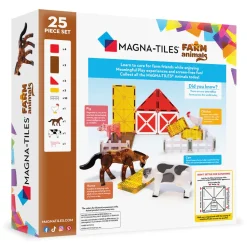 Magna Tiles Magna-T Farm Animals Set 25 piezas*Niños Construcciones Magnéticas