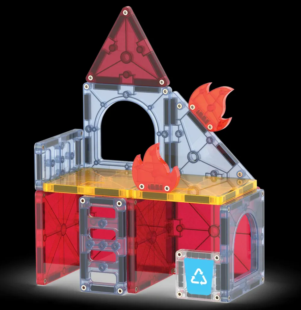 Magna Tiles Magna-T Fire Rescue 27 piezas*Niños Construcciones Magnéticas