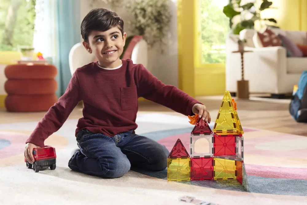 Magna Tiles Magna-T Fire Rescue 27 piezas*Niños Construcciones Magnéticas