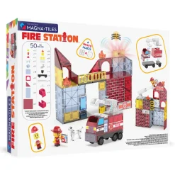 Magna Tiles Magna-T Fire Station Set 50 piezas*Niños Construcciones Magnéticas