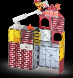 Magna Tiles Magna-T Fire Station Set 50 piezas*Niños Construcciones Magnéticas