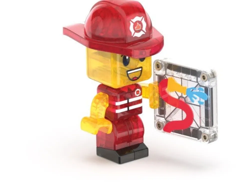 Magna Tiles Magna-T Fire Station Set 50 piezas*Niños Construcciones Magnéticas