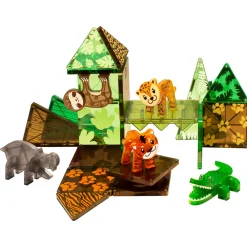 Magna Tiles Magna-T Jungle Animals Set 25 piezas*Niños Construcciones Magnéticas