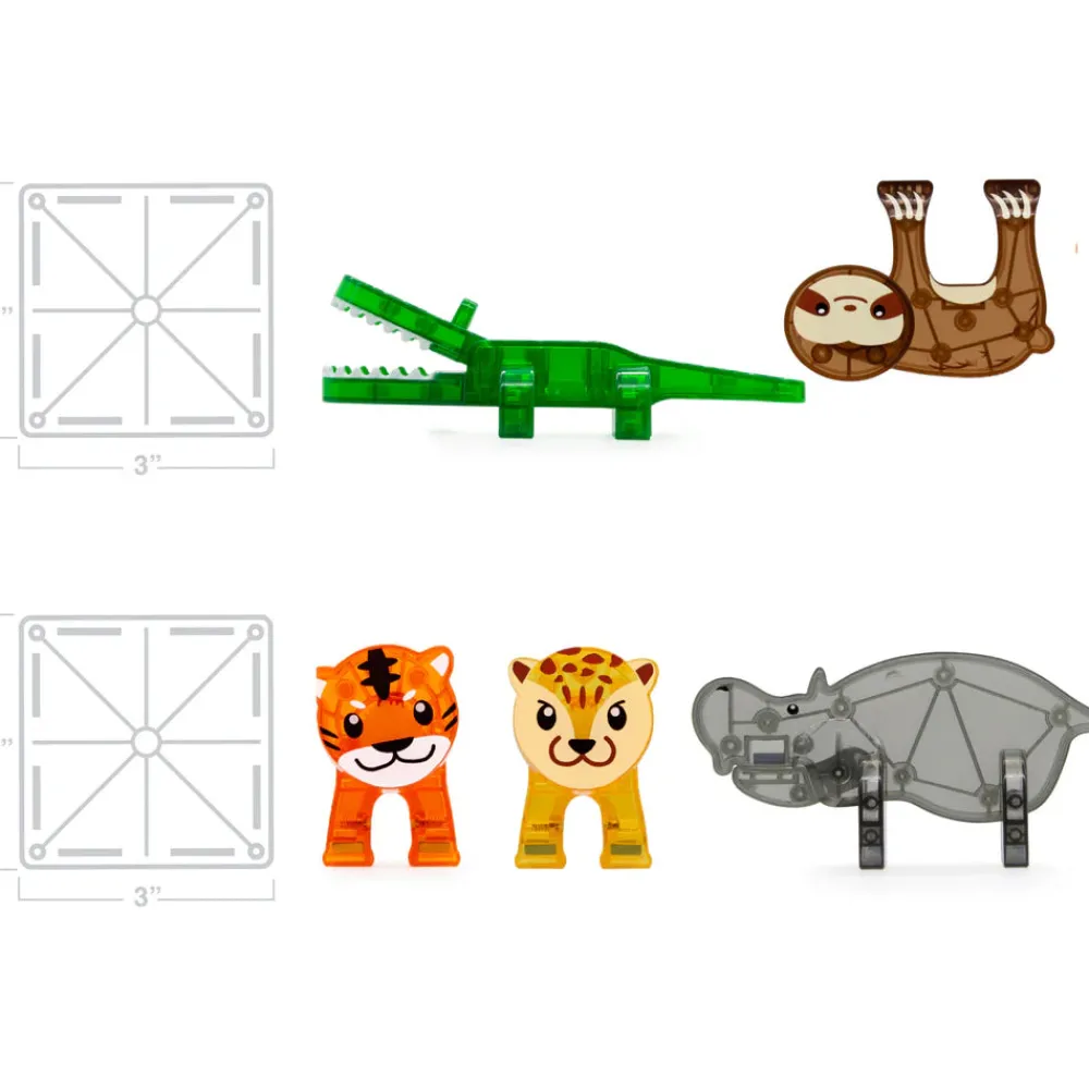 Magna Tiles Magna-T Jungle Animals Set 25 piezas*Niños Construcciones Magnéticas