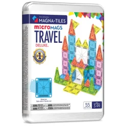 Magna Tiles Magna-T MicroMags Travel Set Luxe 55 piezas*Niños Construcciones Magnéticas