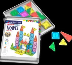 Magna Tiles Magna-T MicroMags Travel Set Luxe 55 piezas*Niños Construcciones Magnéticas