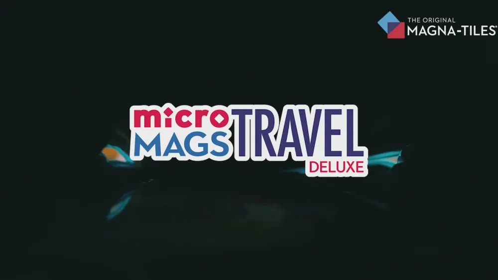 Magna Tiles Magna-T MicroMags Travel Set Luxe 55 piezas*Niños Construcciones Magnéticas