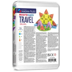 Magna Tiles Magna-T MicroMags Travel Set Luxe 55 piezas*Niños Construcciones Magnéticas