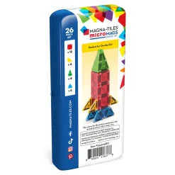 Magna Tiles Magna-T MicroMags Travel Set 26 piezas*Niños Construcciones Magnéticas