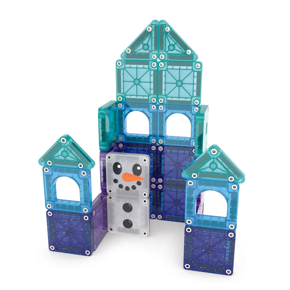Magna Tiles Magna-T MicroMags Winter Travel Set 26 piezas*Niños Construcciones Magnéticas