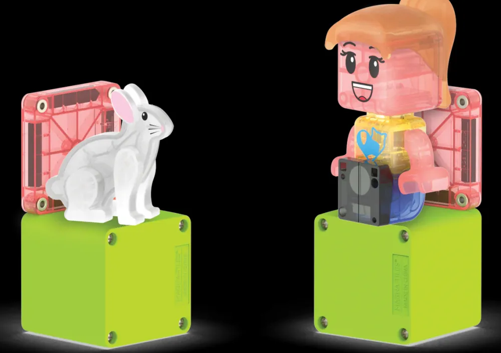 Magna Tiles Magna-T Pet Playhouse Set 50 piezas*Niños Construcciones Magnéticas