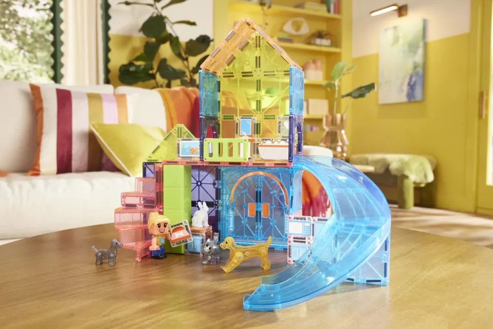 Magna Tiles Magna-T Pet Playhouse Set 50 piezas*Niños Construcciones Magnéticas