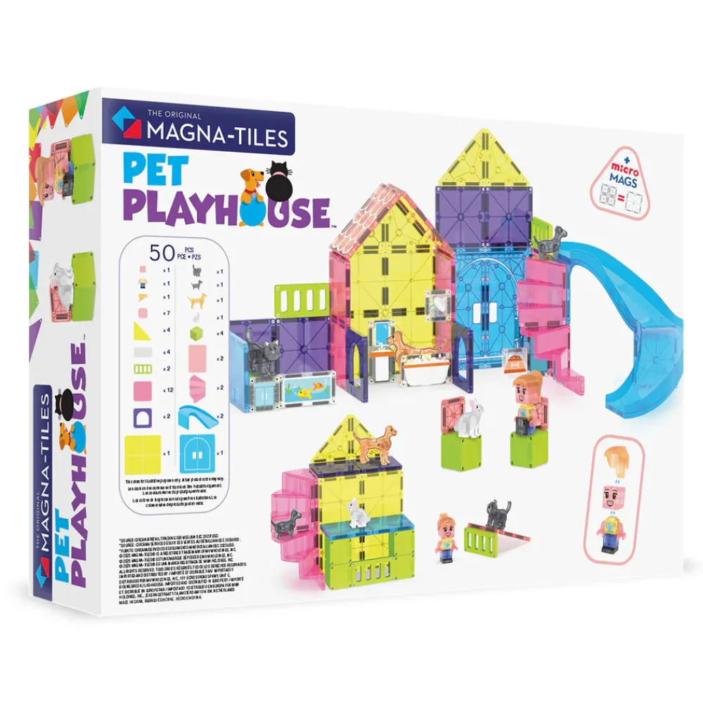 Magna Tiles Magna-T Pet Playhouse Set 50 piezas*Niños Construcciones Magnéticas