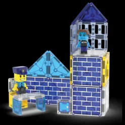 Magna Tiles Magna-T Police Station Set 35 piezas*Niños Construcciones Magnéticas