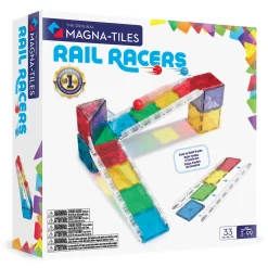 Magna Tiles Magna-T Rail Racers Set 33 piezas*Niños Construcciones Magnéticas
