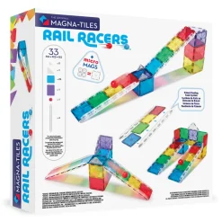 Magna Tiles Magna-T Rail Racers Set 33 piezas*Niños Construcciones Magnéticas