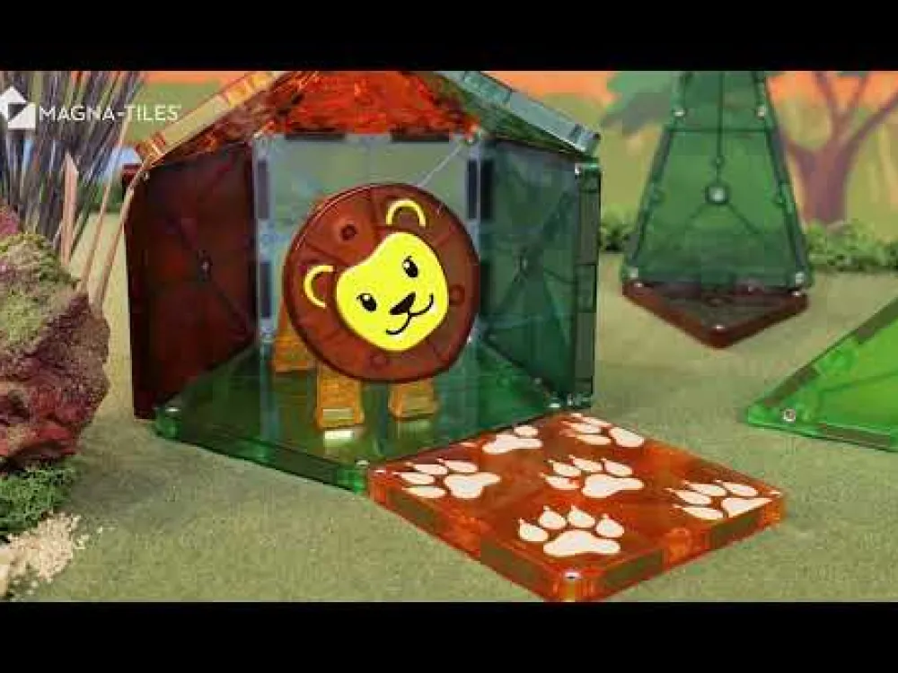 Magna Tiles Magna-T Safari Animals Set 25 piezas*Niños Construcciones Magnéticas