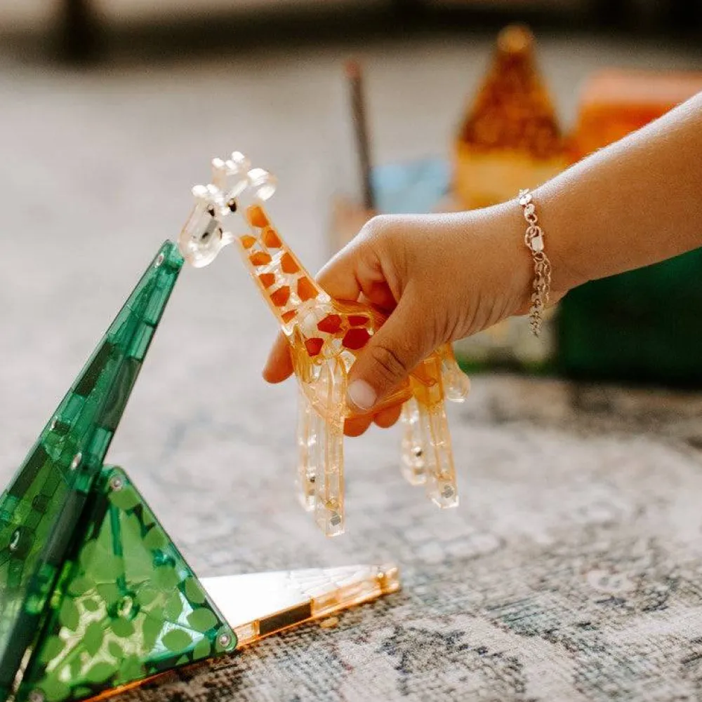 Magna Tiles Magna-T Safari Animals Set 25 piezas*Niños Construcciones Magnéticas