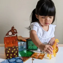 Magna Tiles Magna-T Safari Animals Set 25 piezas*Niños Construcciones Magnéticas