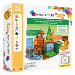 Magna Tiles Magna-T Safari Animals Set 25 piezas*Niños Construcciones Magnéticas