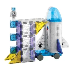 Magna Tiles Magna-T Space + MicroMags Set 32 piezas*Niños Construcciones Magnéticas