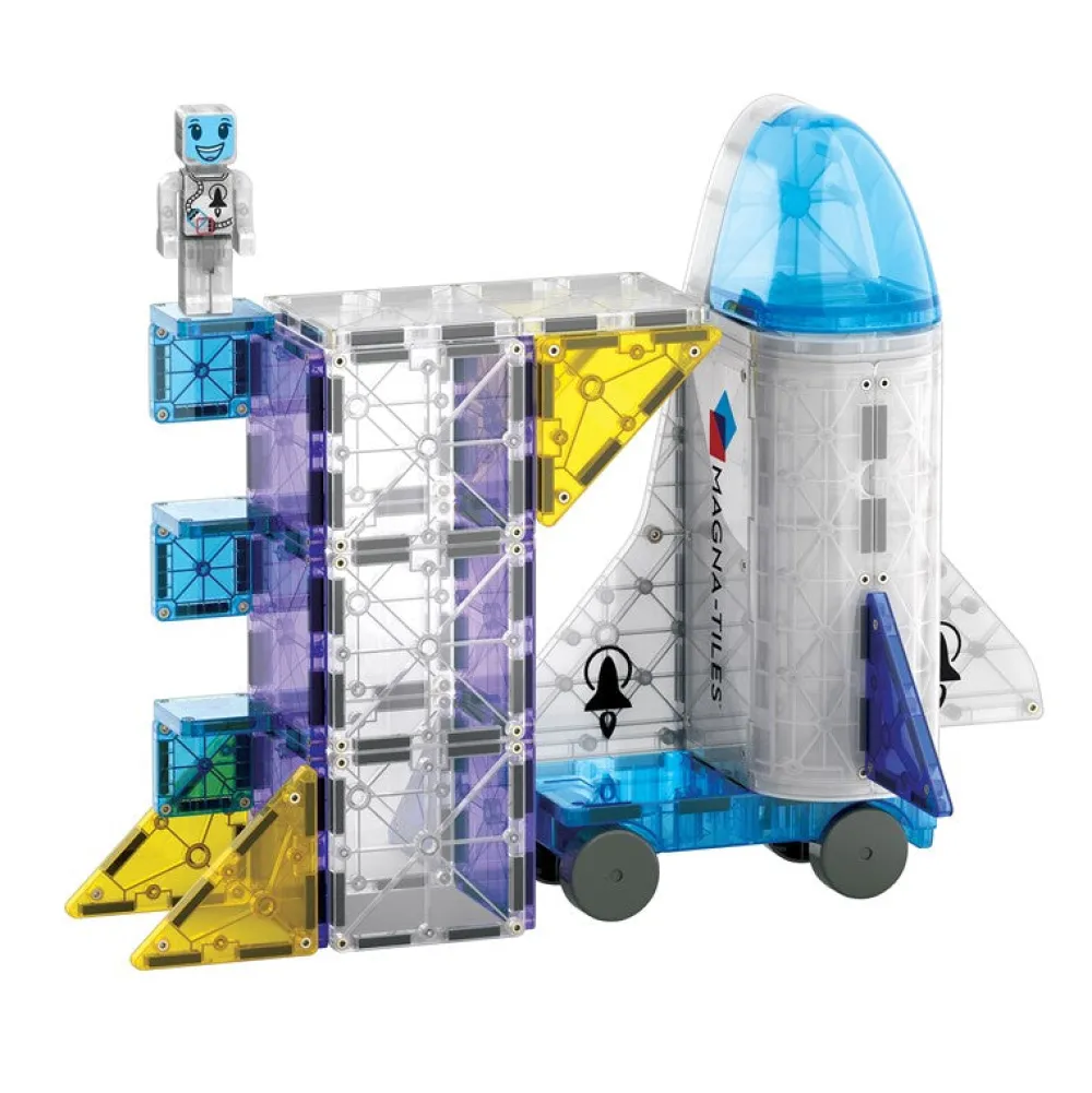 Magna Tiles Magna-T Space + MicroMags Set 32 piezas*Niños Construcciones Magnéticas
