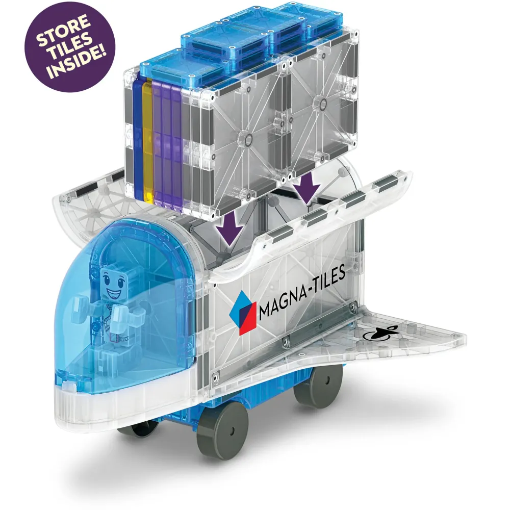 Magna Tiles Magna-T Space + MicroMags Set 32 piezas*Niños Construcciones Magnéticas
